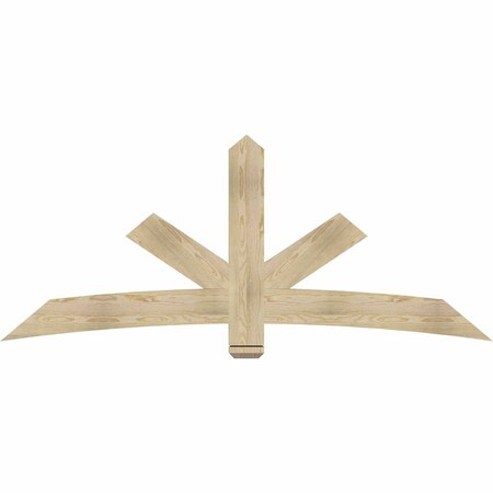 Ekena Millwork Alberta Rough Sawn Timber Gable Bracket, Douglas Fir, 84"W x 35"H x 2"D x 6"F, 10/12 Pitch GBW084X35X0206ALB00RDF